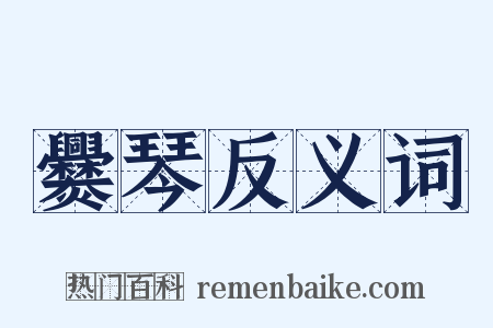 爨琴反义词是什么意思的图片